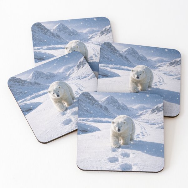 Item preview, Polar Bear Walking Through Snowy Tundra designed and sold by JuViRo.
