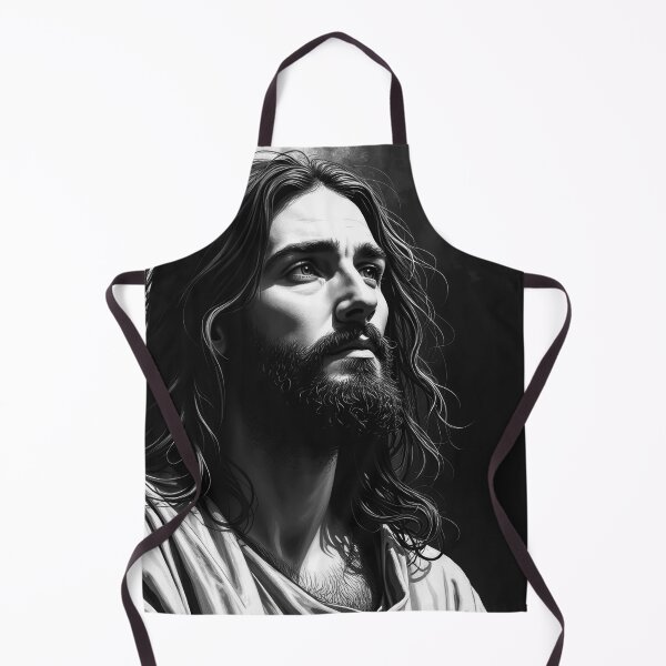 Item preview, Contemplative Jesus - Black & White Illustration designed and sold by Pastor Reeves Studio.