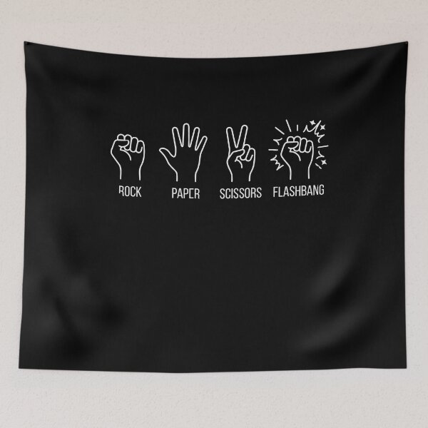 Item preview, Rock Paper Scissors Flashbang Gaming Humor Tactical Gamer designed and sold by SofenArt.