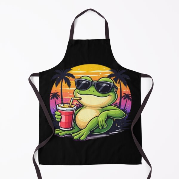 Aperçu de l'œuvre Grenouille mignone sous le coucher de soleil créée et vendue par FroggyOnly.