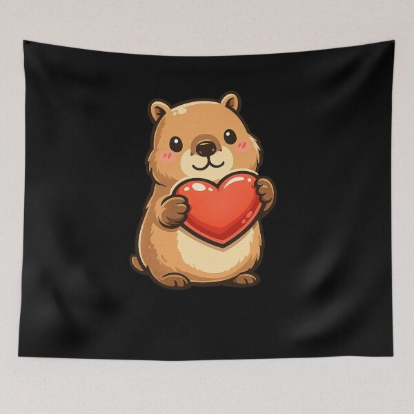 Item preview, Cute Hamster Holding Heart Pet Lover designed and sold by SofenArt.