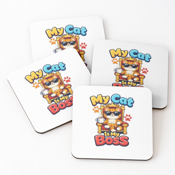 Aperçu de l'œuvre My Cat Is My Boss | Funny Cat Owner T-Shirt créée et vendue par RALYSHOP.