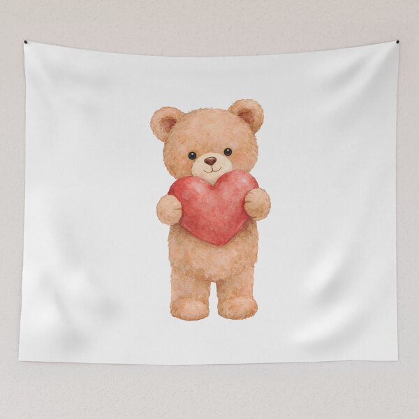 Item preview, Teddy Bear With Heart - Valentine Cute designed and sold by Hydravisions.