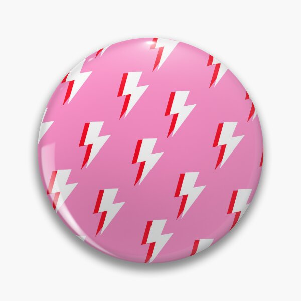 Item preview, White and Red Lightning Pattern on Pink  designed and sold by OneThreeSix.
