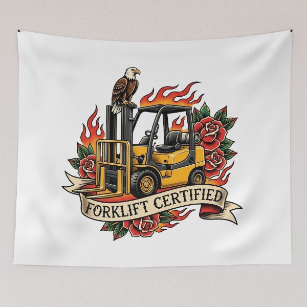 Item preview, Forklift Certified Funny Traditional Tattoo Eagle designed and sold by DigitalAnnaBanana.