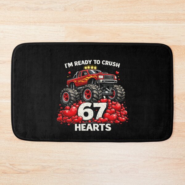 Item preview, I'm Ready To Crush 67 Hearts Funny Monster Truck Valentine designed and sold by SofenArt.