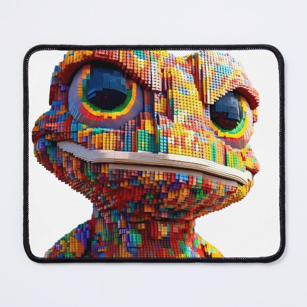 Item preview, Angry Blocky Colorful Frog Critter designed and sold by Flex Brix.
