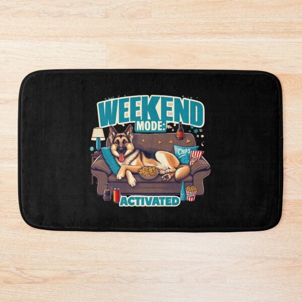 Item preview, Weekend Mode Activated – Funny Cute German Shepherd Dog Lover Relax Humor Design designed and sold by Typologystudios.