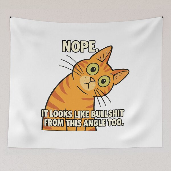 Item preview, Nope Cat designed and sold by FoggyBogs.