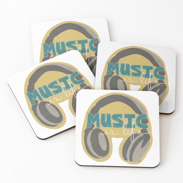 Item preview, Music Is Life Cozy Headphones designed and sold by BibidibuDesigns.