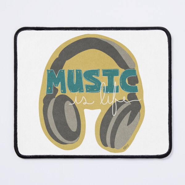 Item preview, Music Is Life Cozy Headphones designed and sold by BibidibuDesigns.