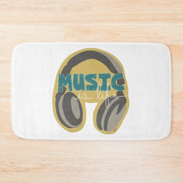 Item preview, Music Is Life Cozy Headphones designed and sold by BibidibuDesigns.