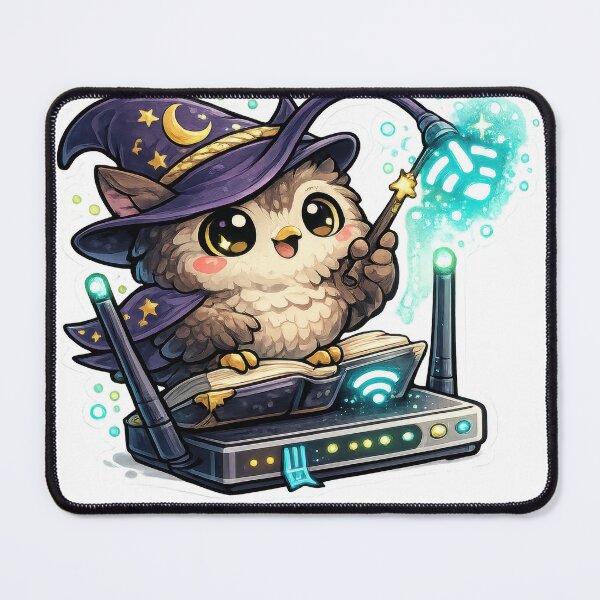 Item preview, Wi-Fi Wizard Owl designed and sold by jgvisualarts.