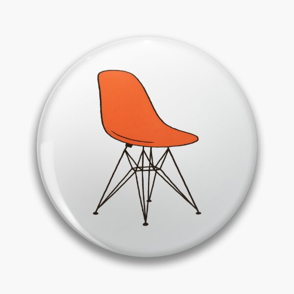 Item preview, Eames Molded Plastic Side Chair Orange drawing  designed and sold by Rosadraws.