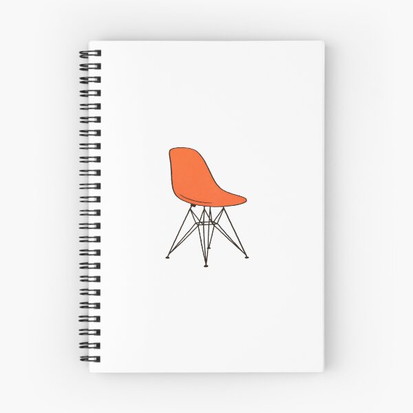 Item preview, Eames Molded Plastic Side Chair Orange drawing  designed and sold by Rosadraws.
