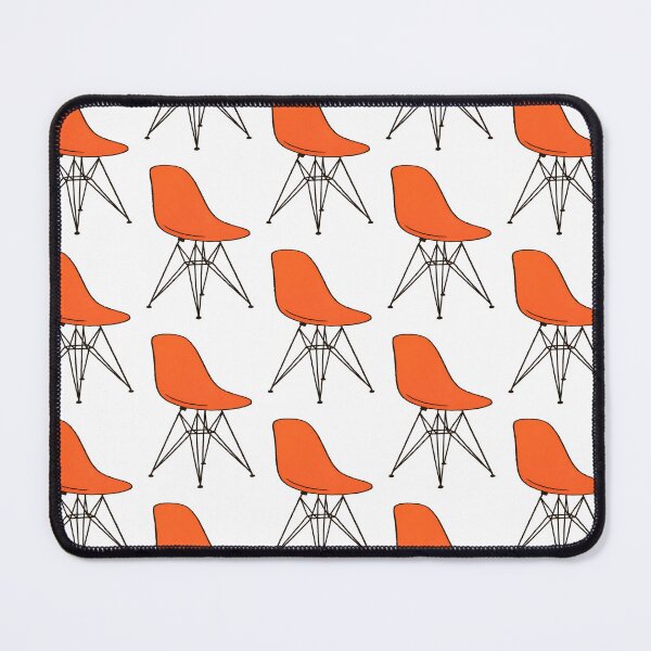 Item preview, Eames Molded Plastic Side Chair Orange drawing designed and sold by Rosadraws.