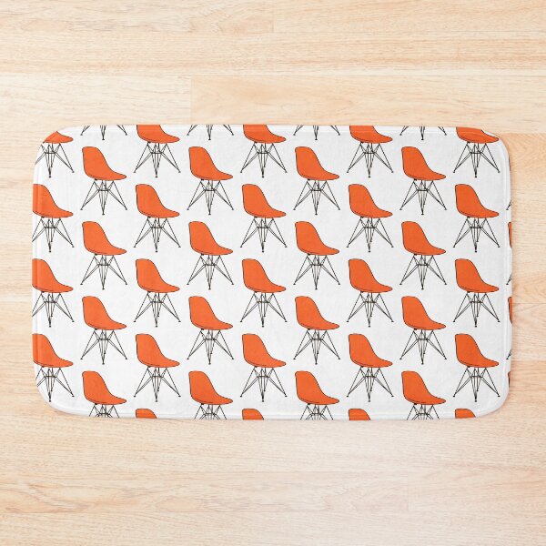 Item preview, Eames Molded Plastic Side Chair Orange drawing  designed and sold by Rosadraws.