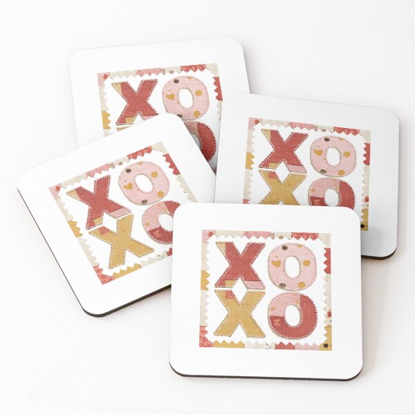Item preview, Patchwork quilted applique XOXO designed and sold by MendaciousMina.