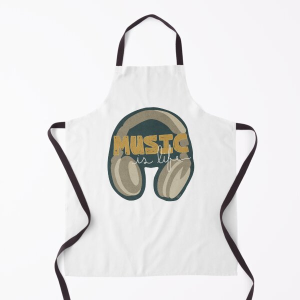 Item preview, Music Is Life Headphones Illustration- Teal designed and sold by BibidibuDesigns.