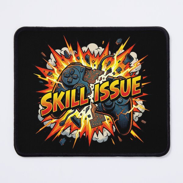 Item preview, Skill Issue Funny Exploding Controller Gaming Meme designed and sold by DigitalAnnaBanana.