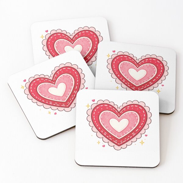 Item preview, Cute Kawaii Layered Heart – Pink & Red Valentine’s Day Clipart designed and sold by Gold Turtle  Lina.