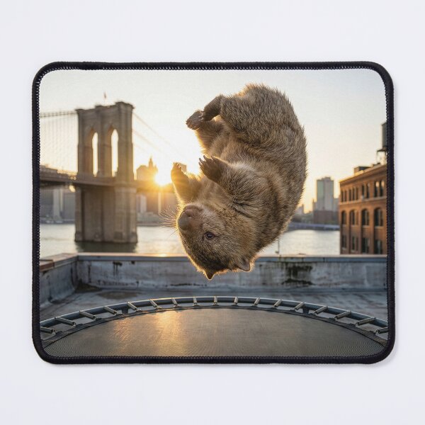 Item preview, Wombat on a Trampoline Near Brooklyn Bridge designed and sold by Tridentulus.