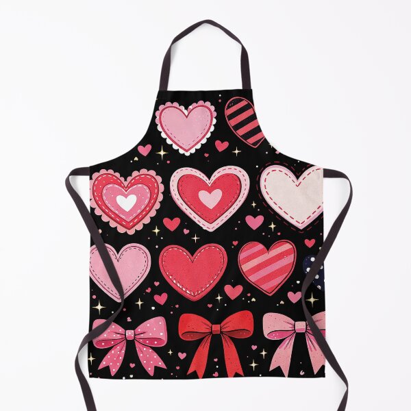 Item preview, Kawaii Heart and Bow Clipart Set – Cute Pink and Red Valentine’s Day Illustration on Black Background designed and sold by Gold Turtle  Lina.