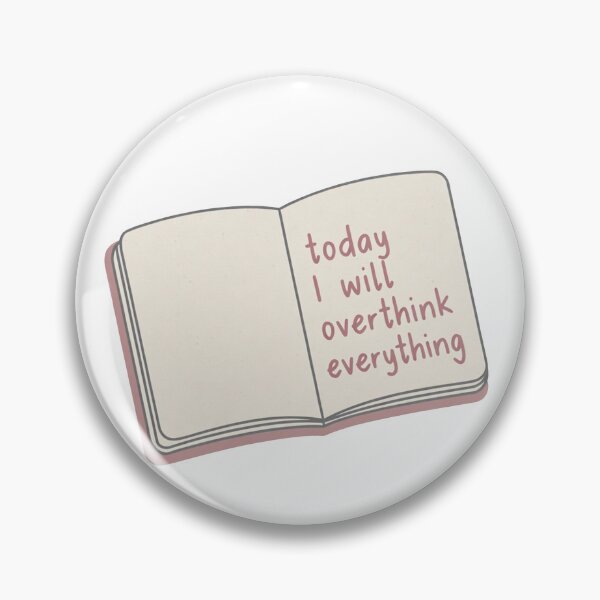 Item preview, Overthinking Today Notebook Humor Relatable Daily Thoughts designed and sold by SassyArtistry.
