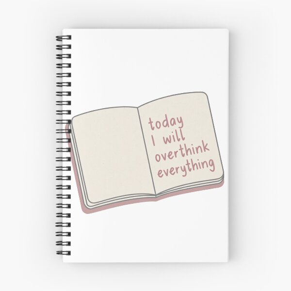 Item preview, Overthinking Today Notebook Humor Relatable Daily Thoughts designed and sold by SassyArtistry.