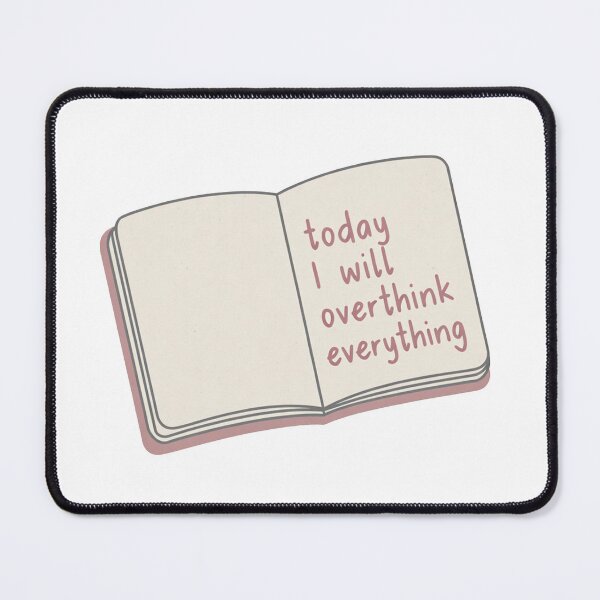Item preview, Overthinking Today Notebook Humor Relatable Daily Thoughts designed and sold by SassyArtistry.