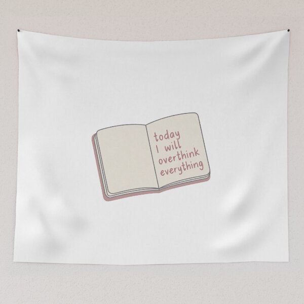 Item preview, Overthinking Today Notebook Humor Relatable Daily Thoughts designed and sold by SassyArtistry.