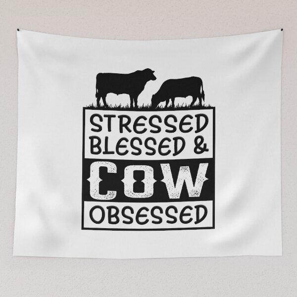 Item preview, Stressed, Blessed, Cow Obsessed designed and sold by FoggyBogs.