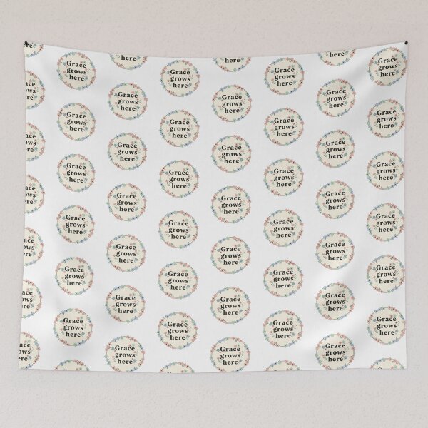 Item preview, Grace Grows Here Christian Floral Sticker designed and sold by Illustrated Faith.