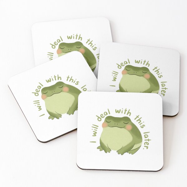 Item preview, Funny Frog Procrastination Quote I Will Deal Later designed and sold by SassyArtistry.
