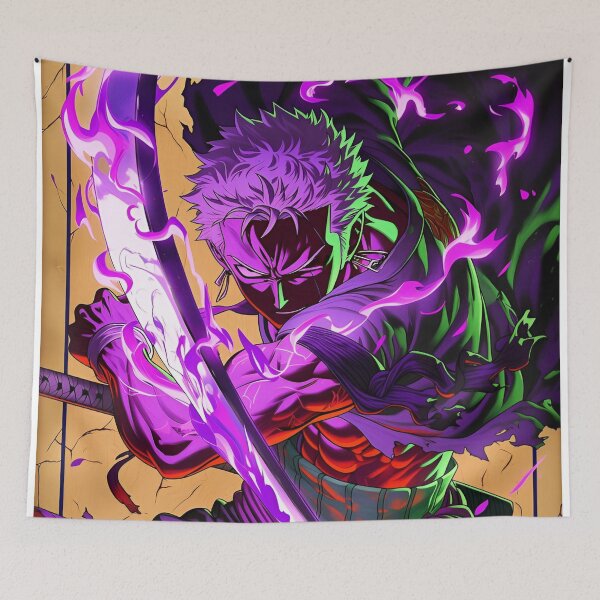 Item preview, Cursed Violet Blade Warrior – Dark Anime Swordsman Energy Art designed and sold by Dyan4.