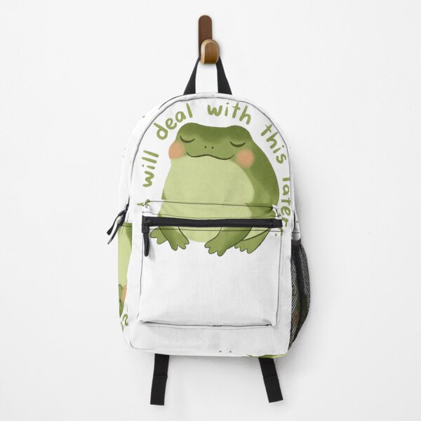 Item preview, Funny Frog Procrastination Quote I Will Deal Later designed and sold by SassyArtistry.