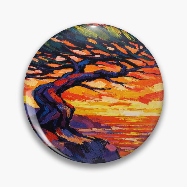 Item preview, Torrey Pine at Sunset – Vibrant Neo-Fauvist Coastal Tree Painting designed and sold by alw951.