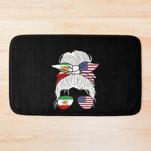 Item preview, Iranian American Messy Bun Woman Heritage Pride designed and sold by SofenArt.
