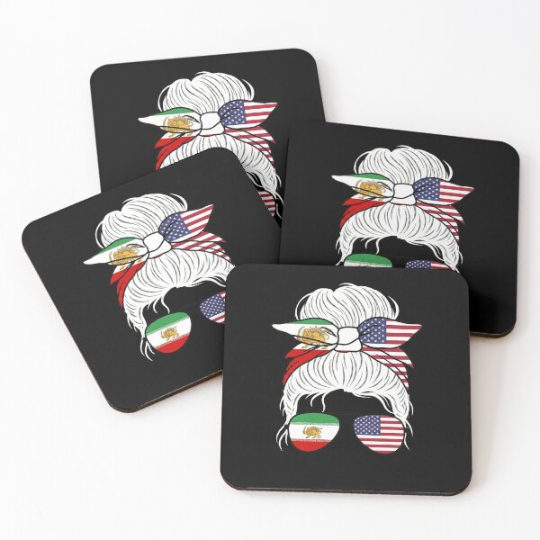 Item preview, Iranian American Messy Bun Woman Heritage Pride designed and sold by SofenArt.