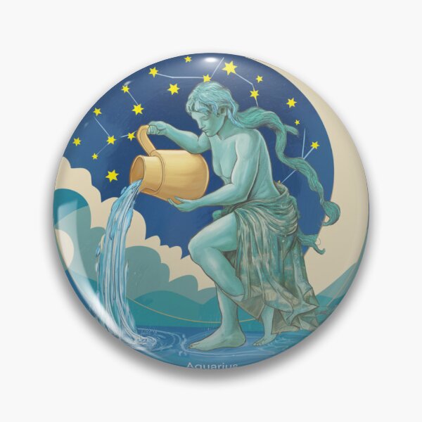 Artikelvorschau, Verziertes Sternbild Wassermann | Vintage-Sternbild Wassermann entworfen und verkauft von Midnight Veil Designs.