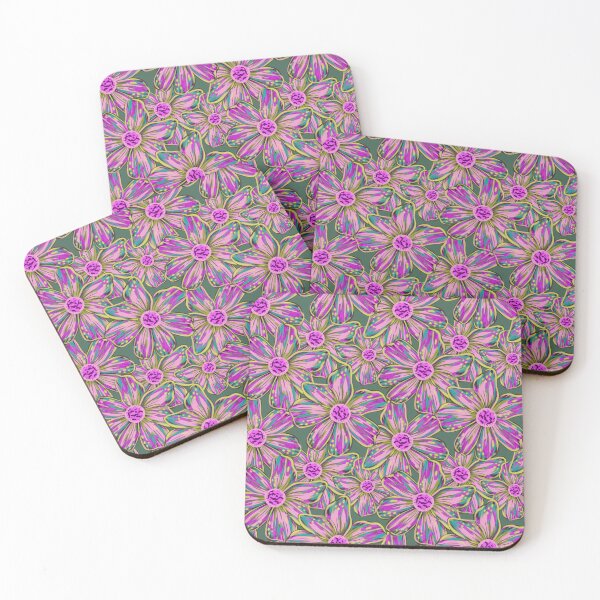 Item preview, Expressive Bold Painterly Florals Tropical Multicolored Purple Pink Green designed and sold by thecolorbirdie.
