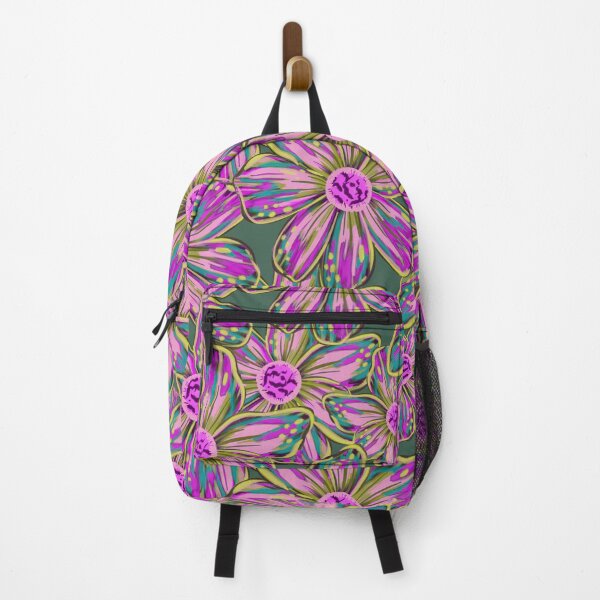 Item preview, Expressive Bold Painterly Florals Tropical Multicolored Purple Pink Green designed and sold by thecolorbirdie.