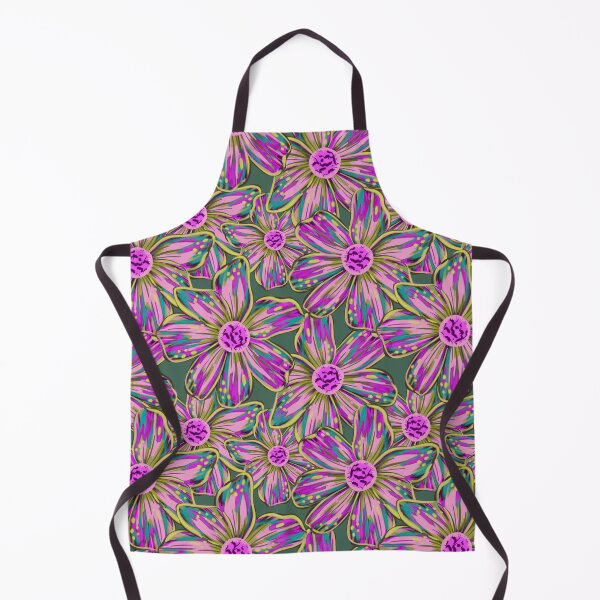 Item preview, Expressive Bold Painterly Florals Tropical Multicolored Purple Pink Green designed and sold by thecolorbirdie.