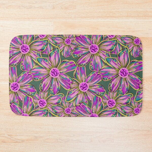 Item preview, Expressive Bold Painterly Florals Tropical Multicolored Purple Pink Green designed and sold by thecolorbirdie.