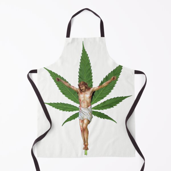 Item preview, Stoned Savior – Jesus on Cannabis Leaf | Religious Weed Art Sticker designed and sold by davewave008.