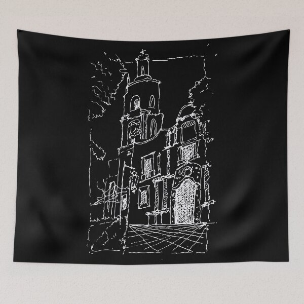 Item preview, Church (white line) designed and sold by JoseloRochaArt.