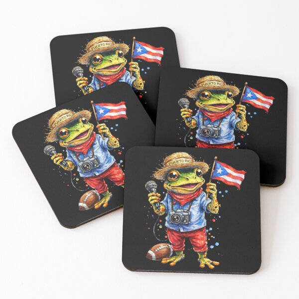 Item preview, Puerto Rico Frog Boricua Flag Pride designed and sold by SofenArt.