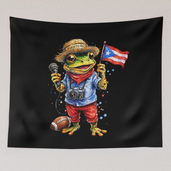 Item preview, Puerto Rico Frog Boricua Flag Pride designed and sold by SofenArt.