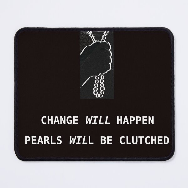 Item preview, Clutching pearls original art, white designed and sold by sparkysrandom.