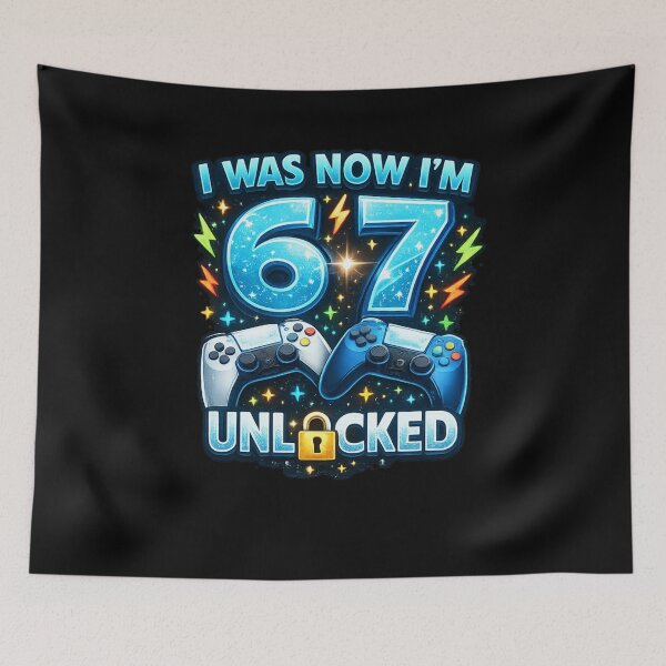 Item preview, I Was Now I'm 67 Unlocked 67th Birthday Gamer designed and sold by SofenArt.